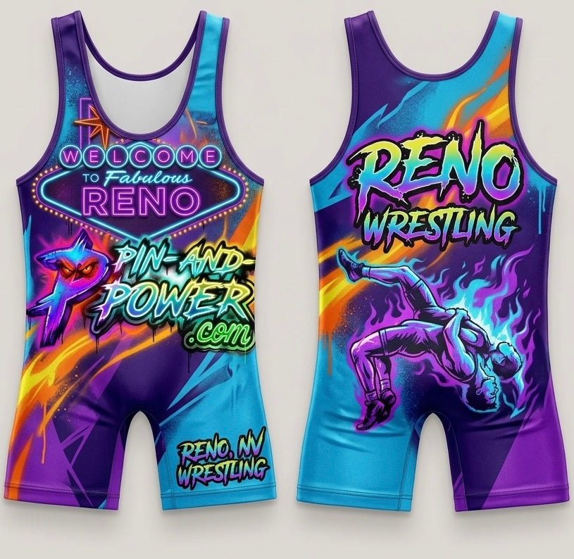 The "Neon City" Reno Wrestling Singlet by PIN and POWER