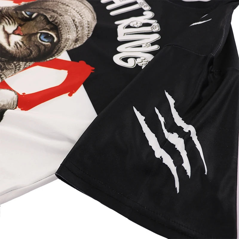 Mma Shirt Rashguard Men Tiger Dragon Muay Thai Jersey Cotton Kick Boxing Compression Muaythai T Shirt Fitness Boxeo BJJ Tee Tops