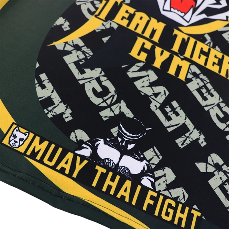 Mma Shirt Rashguard Men Tiger Dragon Muay Thai Jersey Cotton Kick Boxing Compression Muaythai T Shirt Fitness Boxeo BJJ Tee Tops