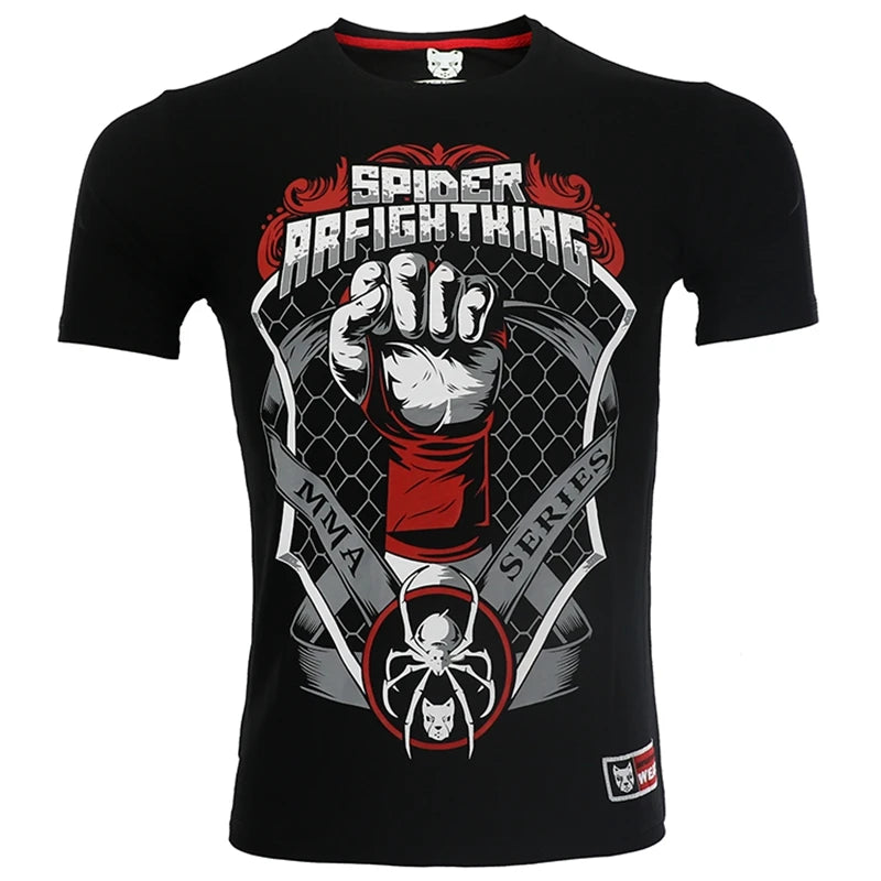 Mma Shirt Rashguard Men Tiger Dragon Muay Thai Jersey Cotton Kick Boxing Compression Muaythai T Shirt Fitness Boxeo BJJ Tee Tops