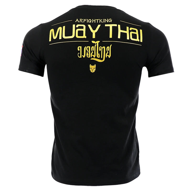 Mma Shirt Rashguard Men Tiger Dragon Muay Thai Jersey Cotton Kick Boxing Compression Muaythai T Shirt Fitness Boxeo BJJ Tee Tops