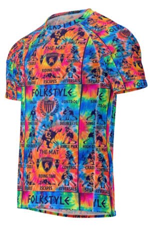 folkstyle tie dye rash guard